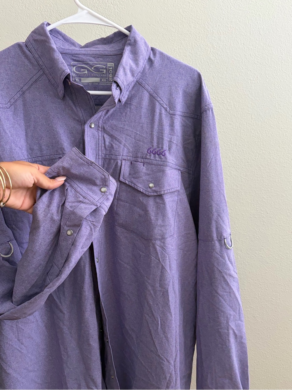 Four Sixes Ranch Button Down - Picture 4 of 6
